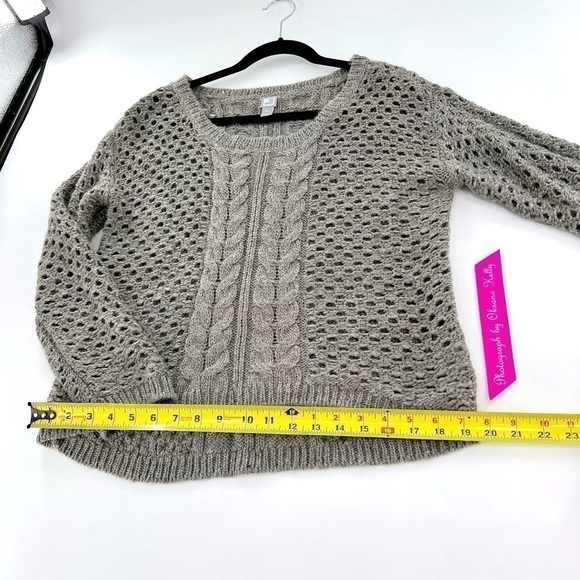 JC Penny Netted Sweater Wool Blend Grey Size XL - Picture 10 of 11